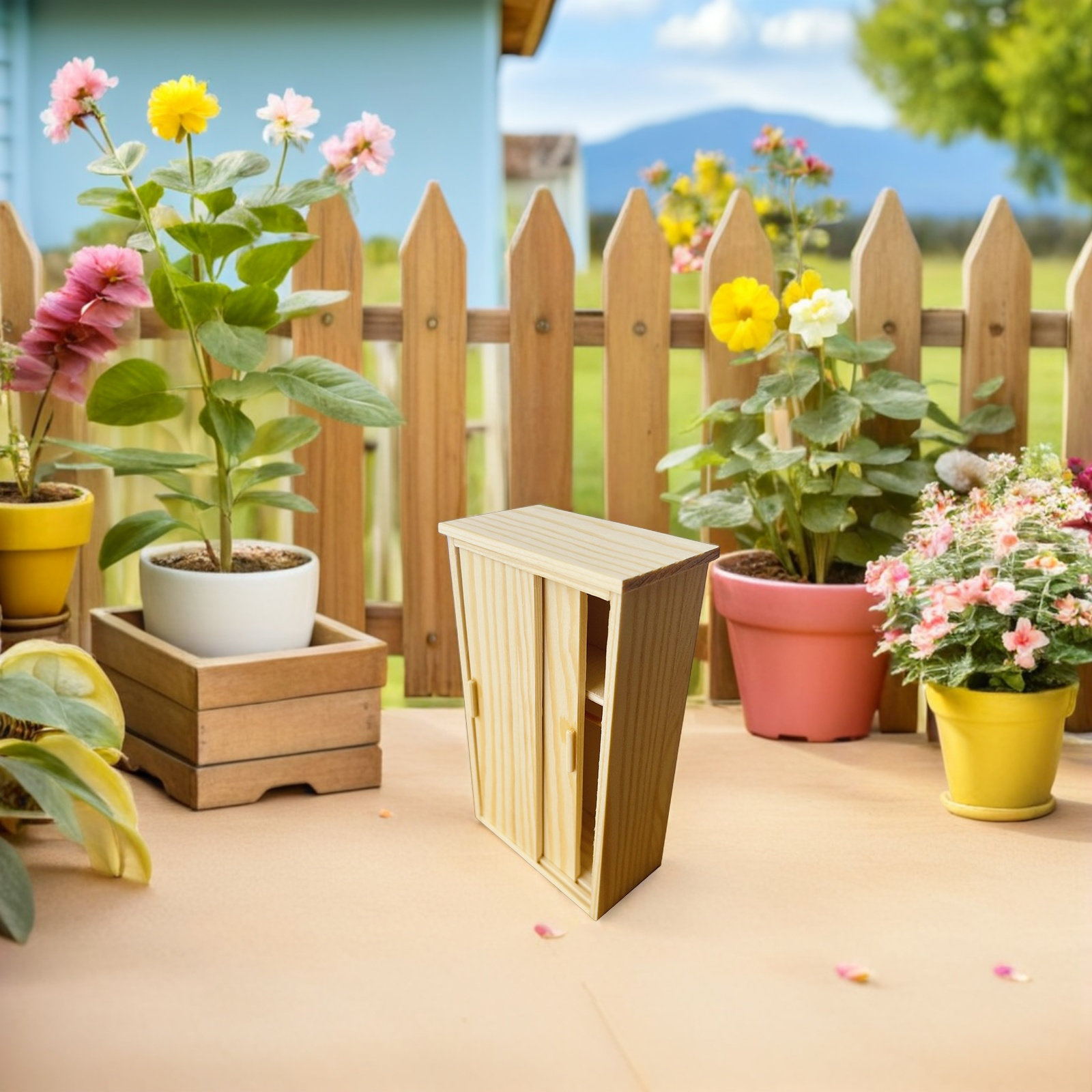 Photography Yellow Light - Armadio in Miniatura in Legno Ispirato
